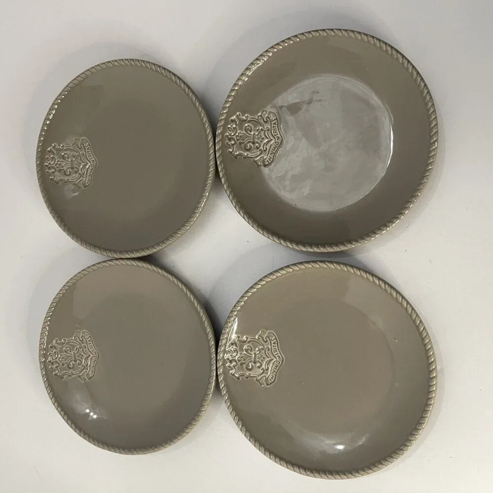 Set of 4 Wine Cheese 6” Plates Restoration Hardware 2010